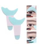 Eyelash Shield Applicator Guard Tool - 2 Pcs Multifunction Silicone Stencils for Quick and Easy Eye Makeup - Buy Online on SooperMarket.com