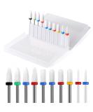 ERUIKA 10Pcs Ceramic Nail Drill Bits，3/32 Nail Drill Bits Set for Acrylic Gel Nails Professional Rotary Burrs Electric Manicure Pedicure Nail File Cuticle Remover Crystal Nail Extension  - Buy Online on SooperMarket.com