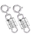 925 Sterling Silver Necklace Clasps and Closures,Gold and Silver Bracelet Clasp Converter for Jewelry Making Supplies,Chain Extender Connector for Small Necklace Bracelet 2Pcs Silver - Buy Online on SooperMarket.com