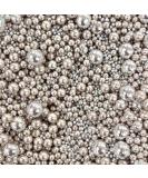 Silver sprinkles metallic chocolate balls for cupcakes cakes cookies decoration baking toppers edible pearls balls metallic silver grey wedding anniversary birthday celebration DISCO BALL - Buy Online on SooperMarket.com