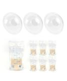 3-Pack Breastfeeding Bra & Nipple Protection with Milk Collectors & 6 Storage Bags | Best for Breast Milk Preservation - Buy Online on SooperMarket.com