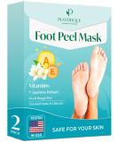 Plantifique Foot Peel Mask Foot Mask Dermatologically Tested Repair Heels & Removes Dry Dead Skin for Soft Baby Feet - Exfoliating Peel Mask for Hard Skin Peeling (Vitamins 2 Pack) - Buy Online on SooperMarket.com