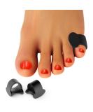 Welnove Pinky Toe Separator 12 Pcs Black Gel Toe Spacers Bunion Corrector for Feet Women and Man Little Toe Cushions for Curled Overlapping - Buy Online on SooperMarket.com