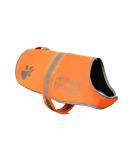 Reflective Light Fleece Dog Coat - High Visibility & Safety - 5 Sizes Available | Perfect for Outdoor Activities - Orange M - Buy Online on SooperMarket.com