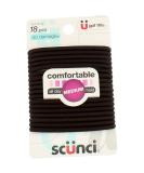 Scunci Brown No Damage Hair Elastics, 18 Count - Gentle and Secure Hold - Buy Online on SooperMarket.com