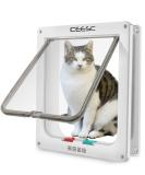 CEESC Extra Large Cat Door (Outer Size 11" x 9.8"), 4 Way Locking Large Cat Door for Interior Exterior Doors, Weatherproof Pet Door for Cats & Doggie with Circumference  24.8" (White) - Buy Online on SooperMarket.com