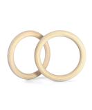 Double Circle Wood Gymnastic Rings (Rings Only) and Exercise Videos Guide for Gym, Compatible with Crossfit, and Bodyweight Training 1.25 Inch Wood Rings Only - Buy Online on SooperMarket.com