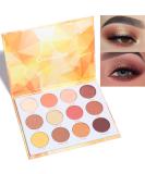 Yeweian Glitter Matte Orange Pink Eyeshadow Palette - 12 Colors Shimmer High Pigmented Makeup, Waterproof & Long-Lasting for Women - Buy Online on SooperMarket.com