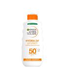 Garnier Ambre Solaire Hydra 24 Hour Protect Lotion Water Resistant Sunscreen With Shea Butter Uva And Uvb Protection Unscented Sun Protection Factor 50 200 Ml Pack Of 1 Sun Protection Factor 50 200 ml (Pack of 1) - Buy Online on SooperMarket.com