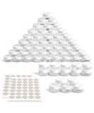 Newan 60 pieces of jaws Tiegel 10G10ml cream can empty can transparent crucible tap with screw cap jar with stickers ideal for make-up creams lotions mini crowds (white) - Buy Online on SooperMarket.com