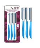 Womens Facial Razor Hair Removal - Dermaplaning Tool Peach Fuzz Remover Shaver Trimmer Women Remove Fine Hair Blue Eyebrow Razors Dermaplane Face Shavers Exfoliating Sensitive Skin Travel Essential - Buy Online on SooperMarket.com