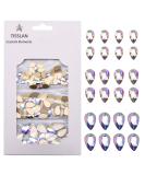 Tisslan 100pcs Crystal AB Foiled Pear Shape Flatback Rhinestone Set for Nail Art Decorations - DIY Supplies - Buy Online on SooperMarket.com