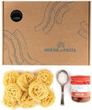 Double Portion Pasta Recipe Kit - Fettuccine with Porcini Mushroom Sauce | Gourmet Italian Artisan Dried Egg Pasta and Italian Sauce | Ready in 6 Minutes - Buy Online on SooperMarket.com