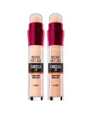 Maybelline New York Sponge Applicator & Erase Age Corrector Concealer 2-Pack | Instant Anti-Age Dark Circles 07 Sand + 01 Light - Buy Online on SooperMarket.com