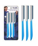 Beard Mustache Straight Edge Razor  Mens Beards Edgers Trimmer Shaping Tool Blade Men Eyebrow Shaper Straight Mustaches Edger Angles Replacement Travel Razors Disposable Stainless Steel Straightener - Buy Online on SooperMarket.com