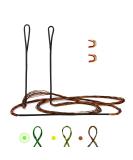 Deerseeker Dacron Bow String Set | 2 Nocking Points | 12-14-16 Strands | Recurve & Longbow | Hunting Replacement Bowstrings | 48-70 inches | AMO 48 | Brown - Buy Online on SooperMarket.com