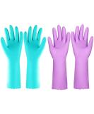 Eygood rinse gloves with cotton inner lining Cleaning gloves latex -free Washing gloves Reusable kitchen gloves waterproof household gloves for cleaning work (2 pairs) m (2 -pack) - Buy Online on SooperMarket.com