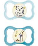 MAM Air Night Soothers 16+ Months (Pack of 2) Glow in the Dark Baby Soothers with Self Sterilising Travel Case Newborn Essentials Blue (Designs May Vary) Blue Night 1 12+ M Soother - Buy Online on SooperMarket.com