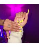 Luvadeyo 24 PCs Yellow White Flower Press-On Nails | Long Summer Ballerina Fake Nails with Glue for Women - Buy Online on SooperMarket.com