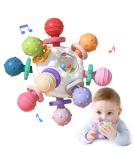 Shop Fixed Toys for Babies 0-9 Months | Silicone Rattle Gripping Ball | Montessori Motor Skills Development - Buy Online on SooperMarket.com