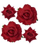 Topbuti Rose Hair Clip Flower Hairpin Rose Brooch Floral Clips 4 Pcs Fabric Rose Flowers Hair Clips Mexican Hair Flowers Pin up Headpieces for Woman Girl Wedding Party Mothers Day (2 Sizes) Red - Buy Online on SooperMarket.com