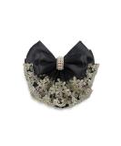 2Pcs Professional Hair Bun Cover Net Snood with Lace Pearl Decoration - Black Hair Accessories for Women Nurses and Stewardesses - Buy Online on SooperMarket.com