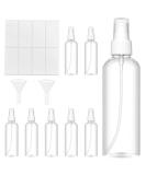 UooTach 8 x 100ml spray bottles small atomizer spray bottle with 8 labels and 2 horses portable perfume dust refilling bottle for on the go ideal for perfume disinfection oils - Buy Online on SooperMarket.com