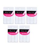 240Pcs French Manicure Nail Art Stickers - Self-Adhesive Tips for Manicure Decoration, DIY Nail Art Tools with Moon Shape Design - White - Buy Online on SooperMarket.com