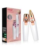 URAQT Facial Hair Remover for Women 2 in 1 Eyebrow Trimmer & Face Hair Remover Rechargeable Waterproof Painless Lady Shaver for Lips Nose Face Body Peach Fuzz - Buy Online on SooperMarket.com