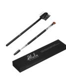 Metal Eyelash Comb & Eyebrow Brush Set - Professional Makeup Tools for Perfect Lash & Brow Definition | International Shipping - Buy Online on SooperMarket.com
