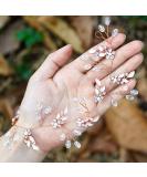 Unicra Leaf Wedding Hair Vine Flower Bridal Hair Piece Crystal Rhinestone Long Headband for Women and Girls (Rose Gold) - Buy Online on SooperMarket.com
