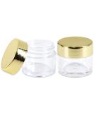 Beauticom 7g Clear Acrylic Jars Leak Proof Thick Wall for Beauty & Cosmetics (48 Pack with Gold Lids - Buy Online on SooperMarket.com