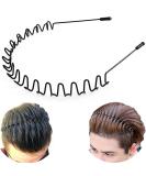 Premium Unisex Hair Bands for Men & Women | Slip-Resistant Elastic Hoops | Corrugated Black Sports Accessories - Buy Online on SooperMarket.com