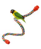 Bird Perch - Cage Rope for Parrots/Parakeets/Cockatiels Comfortable Colorful (80 cm Long Plastic Nuts) - Buy Online on SooperMarket.com