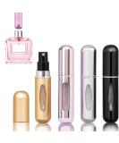 4PCS 5ml Perfume Atomiser Refillable Bottles Portable Mini Spray Travel Bottle Easy to Refill Empty Atomizer Bottle for Purse Handbag Pocket Luggage Bright Color Black gold silver pink - Buy Online on SooperMarket.com