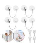 Sunallwell Window Safety Locks - Pack of 4 Childproof Window Restrictors with Key for UPVC, Fridge, Cupboard - No Drilling Required - Buy Online on SooperMarket.com