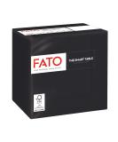 FATO Disposable Paper Napkins - 100 Pack 24x24cm Black 2-Layer FSC Certified - Perfect for Aperitifs & Cocktails - Buy Online on SooperMarket.com