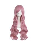 MapofBeauty 28"/70 cm Charming Women's Long Curly Full Hair Wig (Pink) - Buy Online on SooperMarket.com