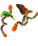 Yunmoxiao Pet Bird Parrot Colorful Cotton Standing Rope Perch Bird Climbing Parrot Stand Toys Bird Perch- Cage Rope for Parrot/Parakeet/Cockatiel Bungee Toys 40CM (16 Inch) - Buy Online on SooperMarket.com