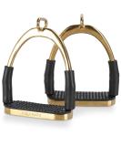Equinate Safety Bar Charles 12cm Gold | Anti-Slip Rubber Tread Stirrup for Adults & Children | Ankle Relief - 2 Pieces - Buy Online on SooperMarket.com