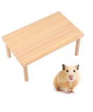 NAUZE Wooden Hamster Platform Toy Hamster Stand Platforms Perches for Small Animals Natural Toys Cage Accessories for Mouse Gerbil Rat Chinchilla - Buy Online on SooperMarket.com