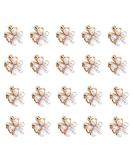 Mini Pearl Flower Hair Claw Clips - Set of 20 | Sweet Daisy Design | Decorative Hair Accessories for Women and Girls - Buy Online on SooperMarket.com