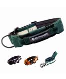 Teamwalk Premium Dog Collar - Adjustable Soft with Magnetic Handle & Light Strip | AirTag Bag Included | Robust Buckle | Forest Green | Size M (4cm) - Buy Online on SooperMarket.com