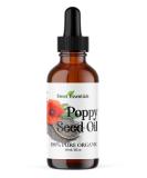 Sweet Essentials Organic Poppy Seed Oil - 100% Pure Cold-Pressed - 2oz Glass Bottle | Natural Moisturizer for Skin Hair & Face | Imported from Turkey - Buy Online on SooperMarket.com