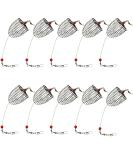 10pcs Stainless Steel Carp Fishing Bait Trap Cage - 4.0cm Dia Medium Sized Fishing Gear Tackle Accessories - Buy Online on SooperMarket.com