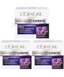 L'Or al Paris Anti-Aging Night Cream 55+ | Moisturizing Wrinkle Reducer with Calcium | 3 Pack 50 ml - International Shipping Available - Buy Online on SooperMarket.com