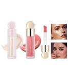 Liquid Highlighter Liquid Blush with Face Brush Long Lasting Smooth Lightweight Smudge Proof Blush+ Highlighter 2#+4# 1 count (Pack of 2) - Buy Online on SooperMarket.com