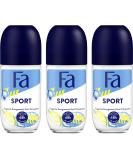 Fa Deodorant Roll-On Sport 1.7oz (50ml) - 3 Pack - Buy Online on SooperMarket.com