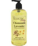 Chamomile Lavender Massage Oil 16oz | Sweet Almond & Jojoba Oil | Preservative-Free Aromatherapy Relaxation - Buy Online on SooperMarket.com