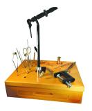 Angler Fly Tying Kit Organizer - Wooden Desk for 12 Tools & Materials | Scissors, Bobbin, Thread Storage - Buy Online on SooperMarket.com